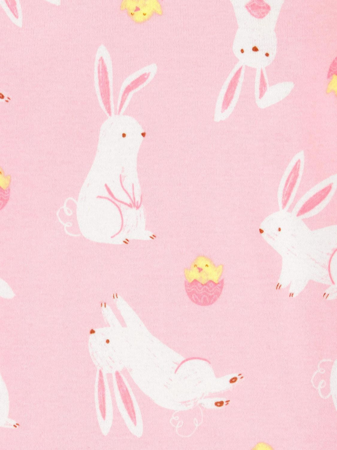 Carter's Child of Mine Baby and Toddler Girls' Pink Bunny 2-Piece Cotton Pajama Set