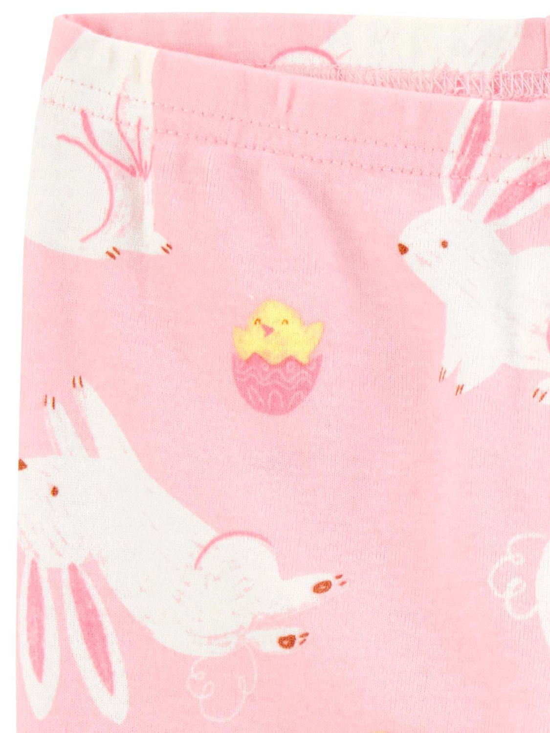 Carter's Child of Mine Baby and Toddler Girls' Pink Bunny 2-Piece Cotton Pajama Set