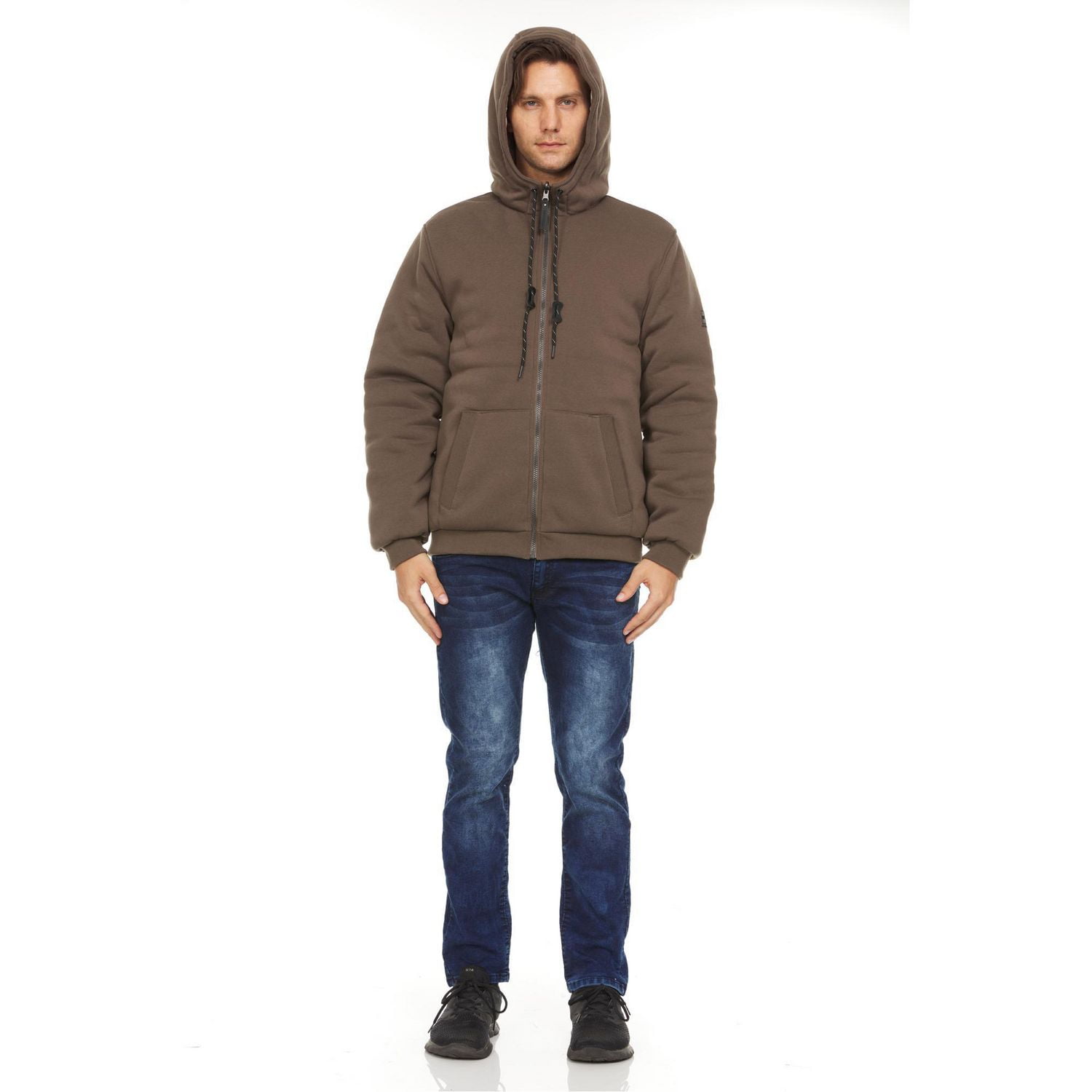 Mens Swiss Tech Reversible Hooded Fleece to Puffer Jacket