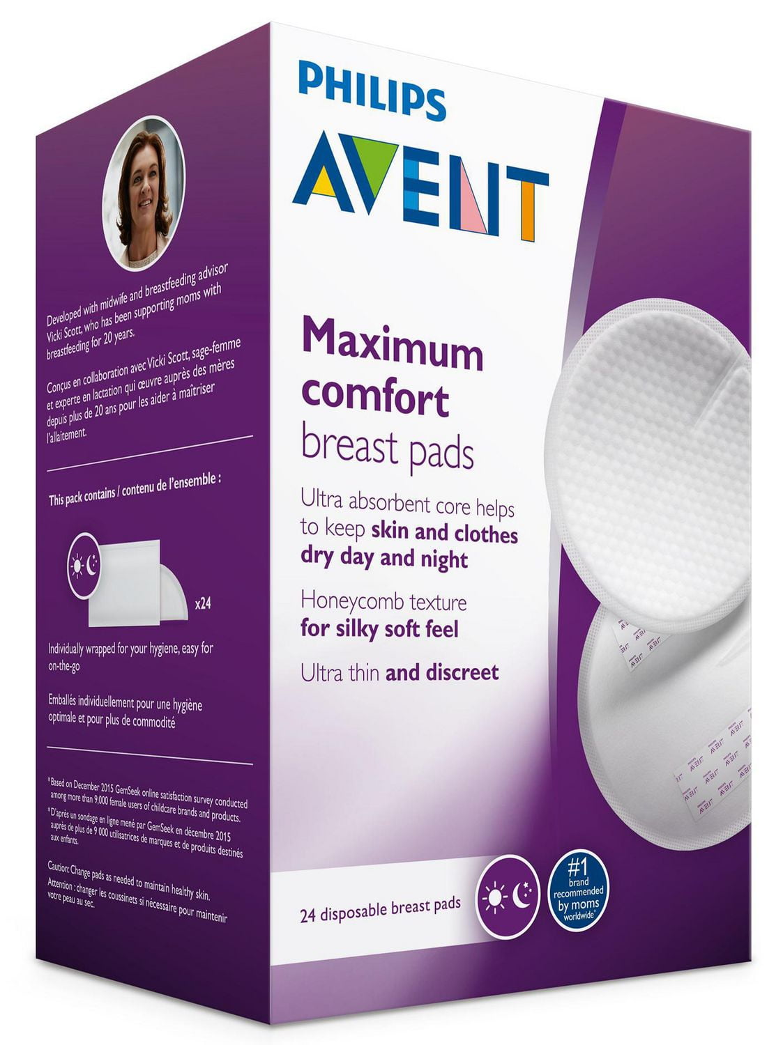 Philips Avent Maximum Comfort Disposable Breast Pads 24ct SCF254/24