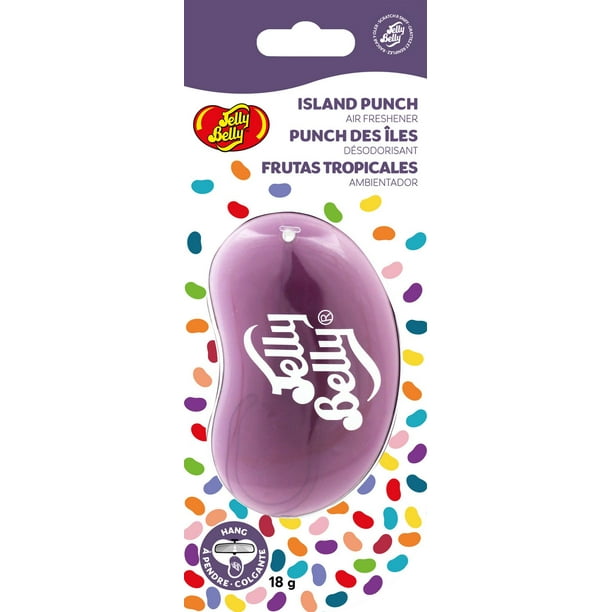 Jelly Belly 3D Hanging Jewel Air Freshener Island Punch, 1 Pack