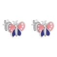 thumbnail image 1 of Quintessential Sterling Silver Enamelled Butterfly Stud, 1 of 1