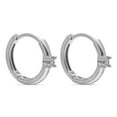 thumbnail image 1 of Quintessential Sterling Silver Huggy with Cz Earrings, 1 of 1