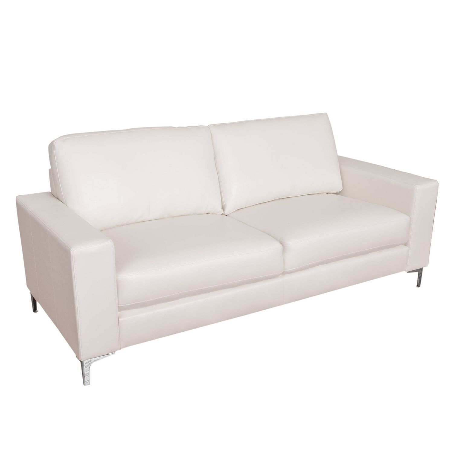 CorLiving Cory White Bonded Leather Sofa Walmart Canada