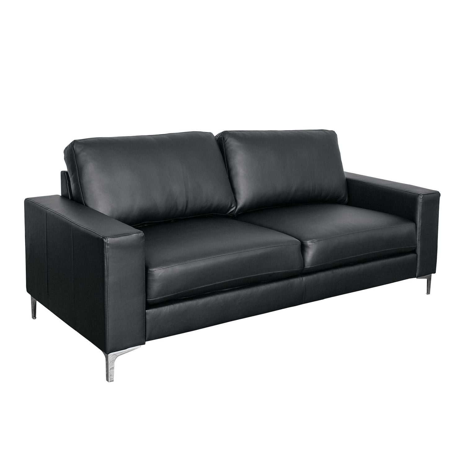CorLiving Cory Black Bonded Leather Sofa Walmart Canada