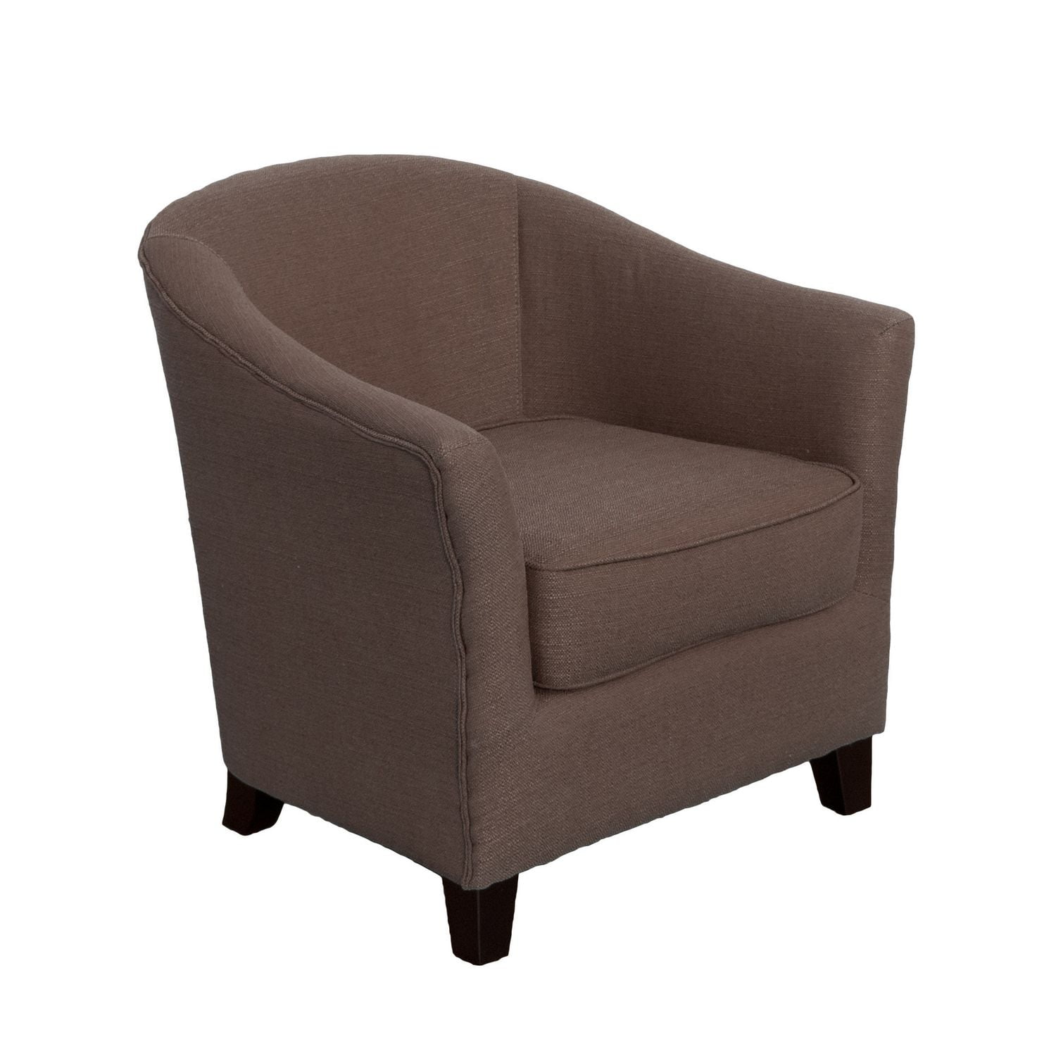 CorLiving Shirley Contemporary Brown Linen Fabric Tub Chair Walmart