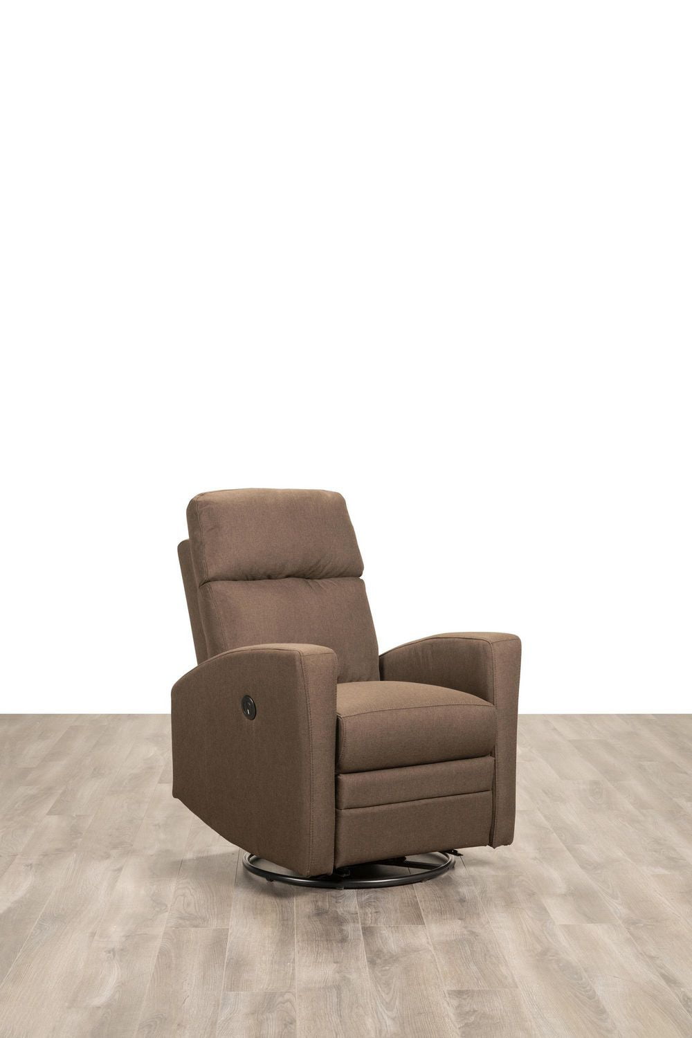 Topline Home Furnishings Dark Brown Power Swivel Recliner Walmart Canada
