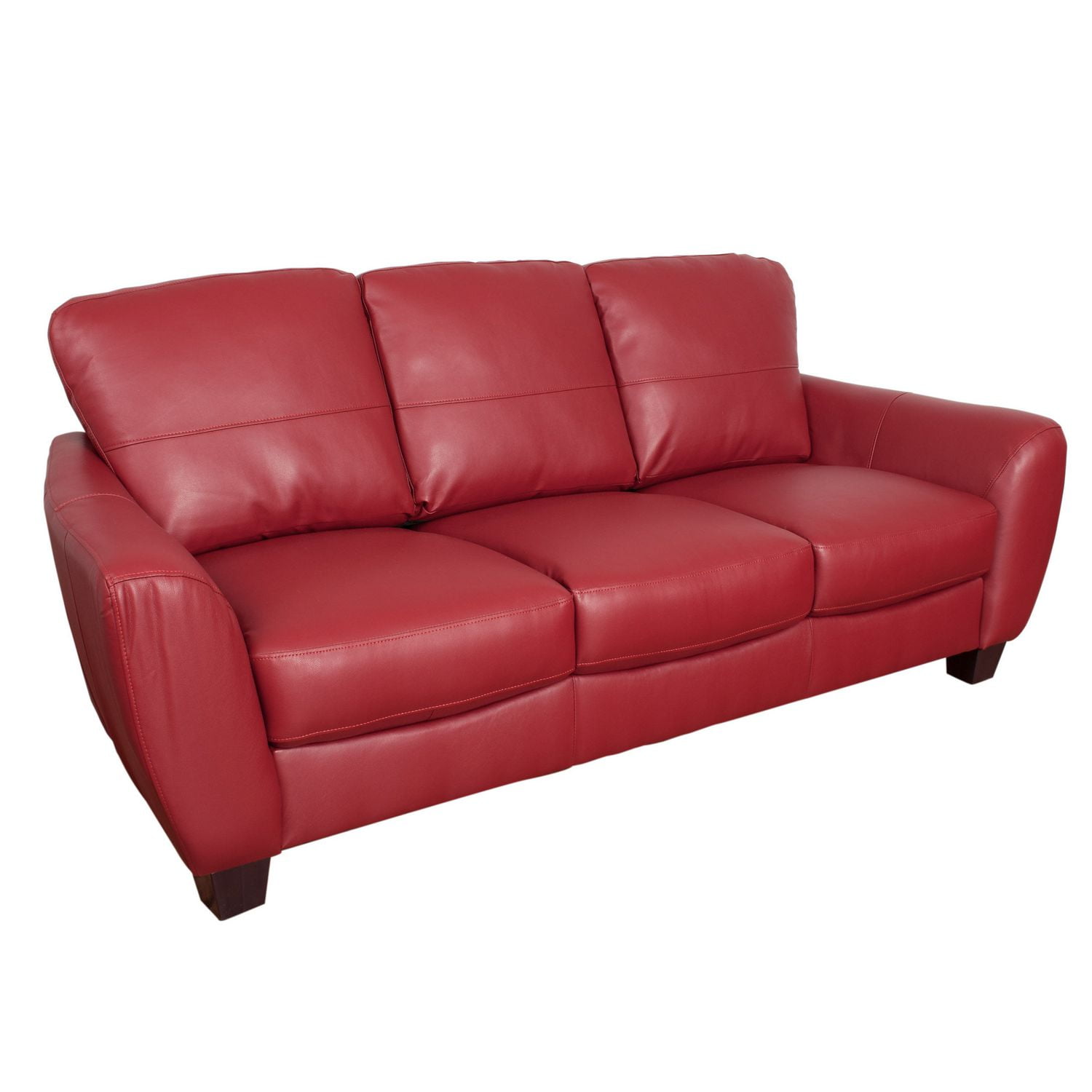 Corliving Jazz Red Bonded Leather Sofa Walmart Canada