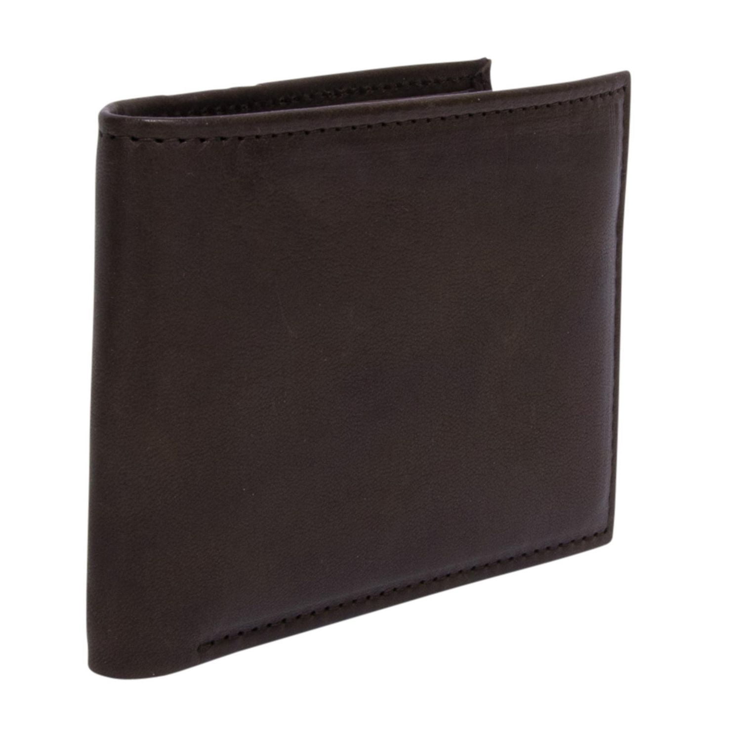 Portefeuille mince en véritable cuir de R70 en brun pour hommes