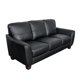 Sofa Jazz de CorLiving en cuir reconstituée en noir – image 1 sur 5