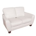 thumbnail image 1 of CorLiving Jazz White Bonded Leather Loveseat, 1 of 5
