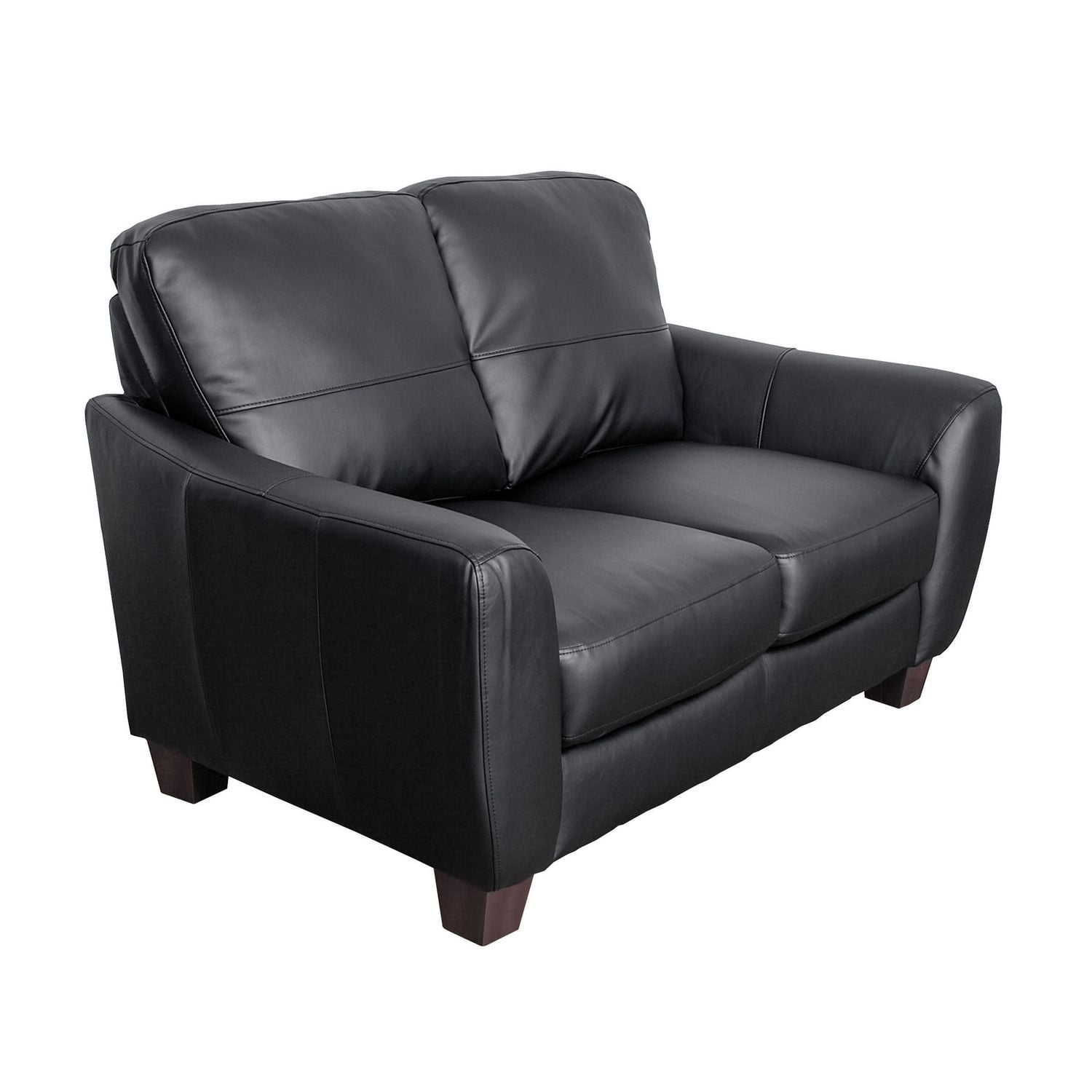 CorLiving Jazz Black Bonded Leather Loveseat Walmart Canada