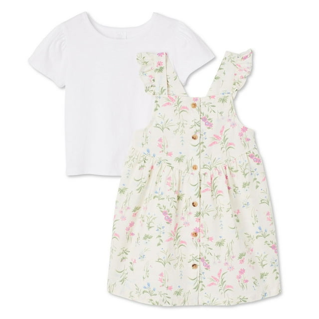 Ensemble 2 pièces avec jupe-salopette George pour petites filles