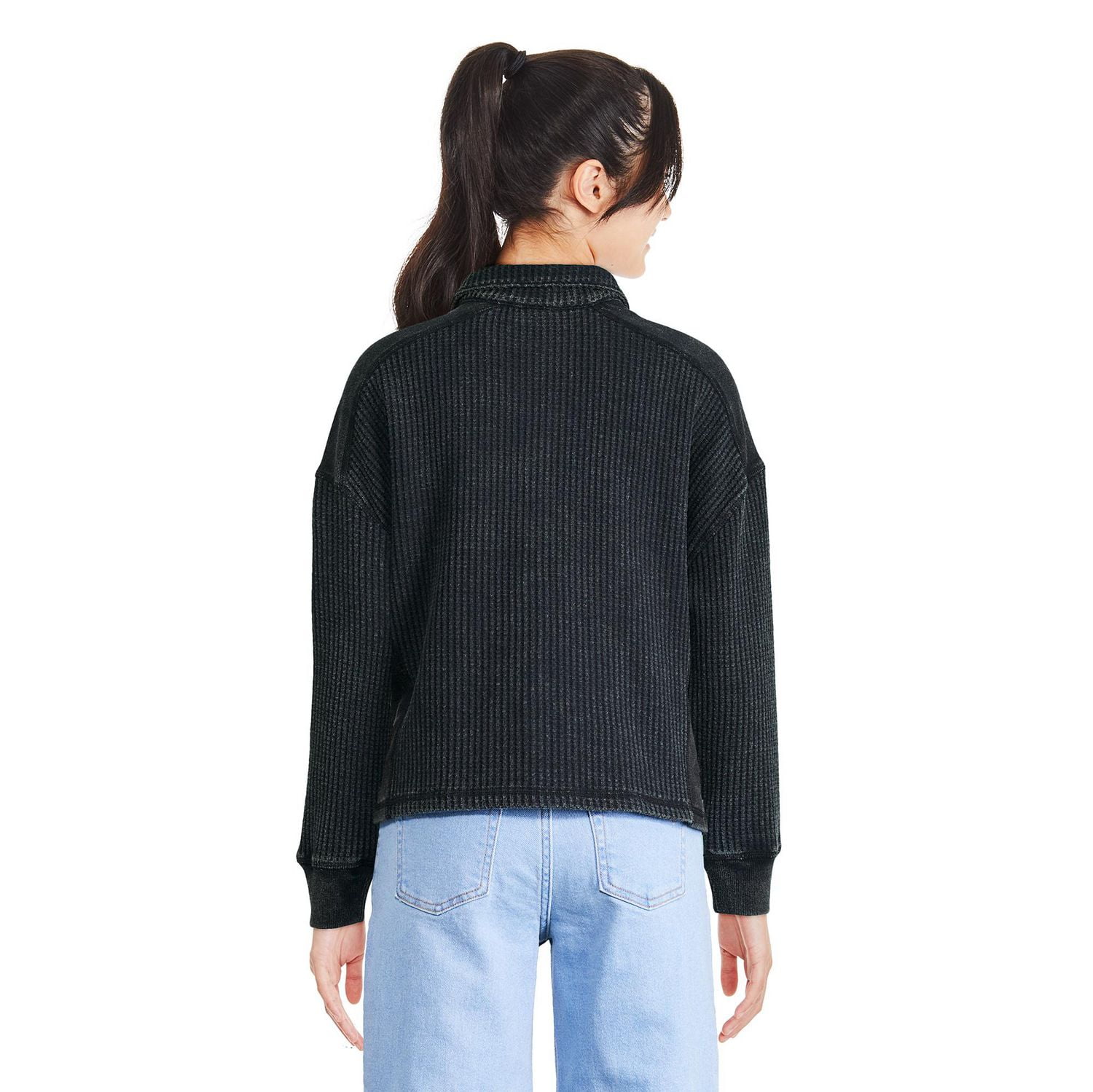 Justice Girls' Waffle Shacket