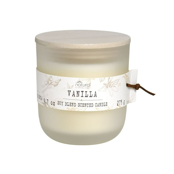 Aroma Light 9.7OZ Vanilla Soy Wax Blended Scented Candle,1 cotton wick