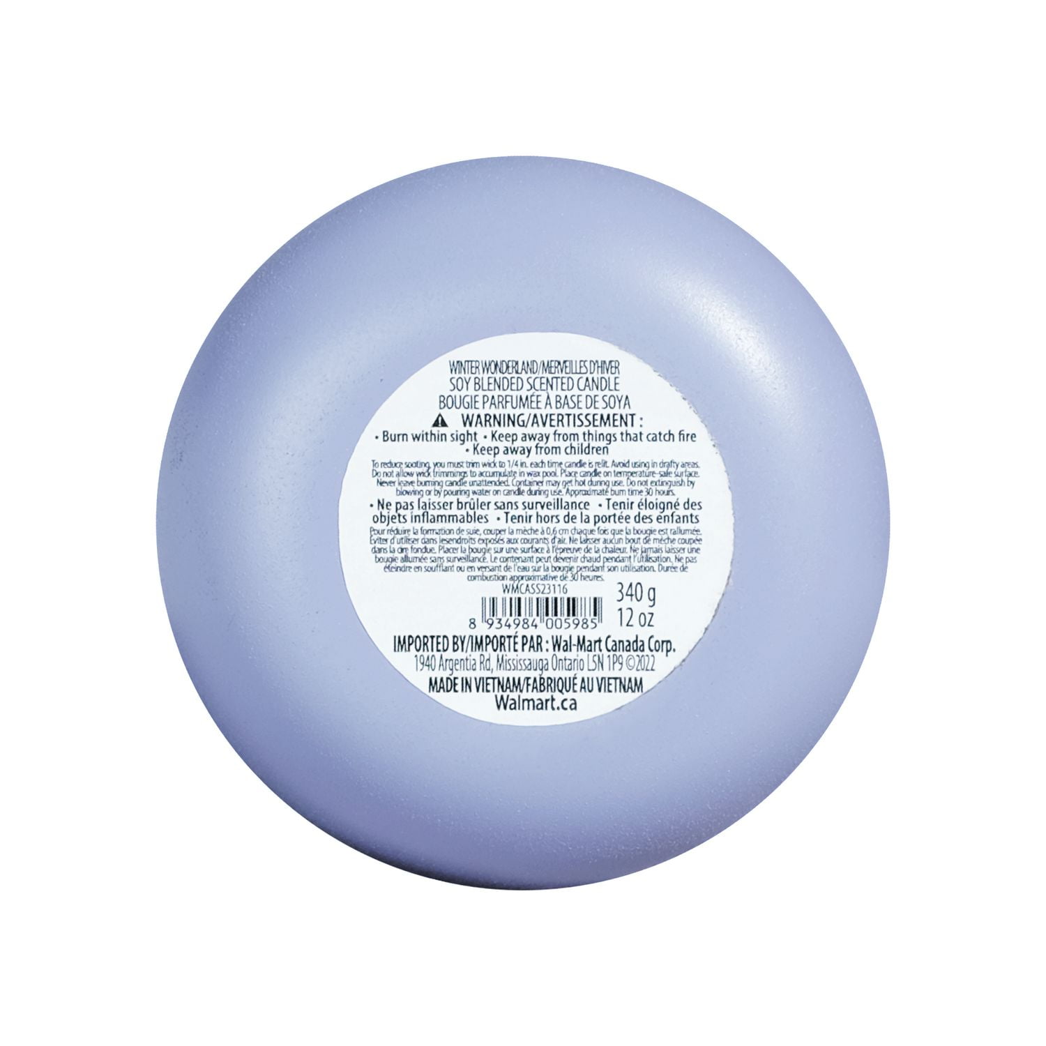 Aroma Light 12oz Winter Wonderland Soy Wax Blended Scented Candle