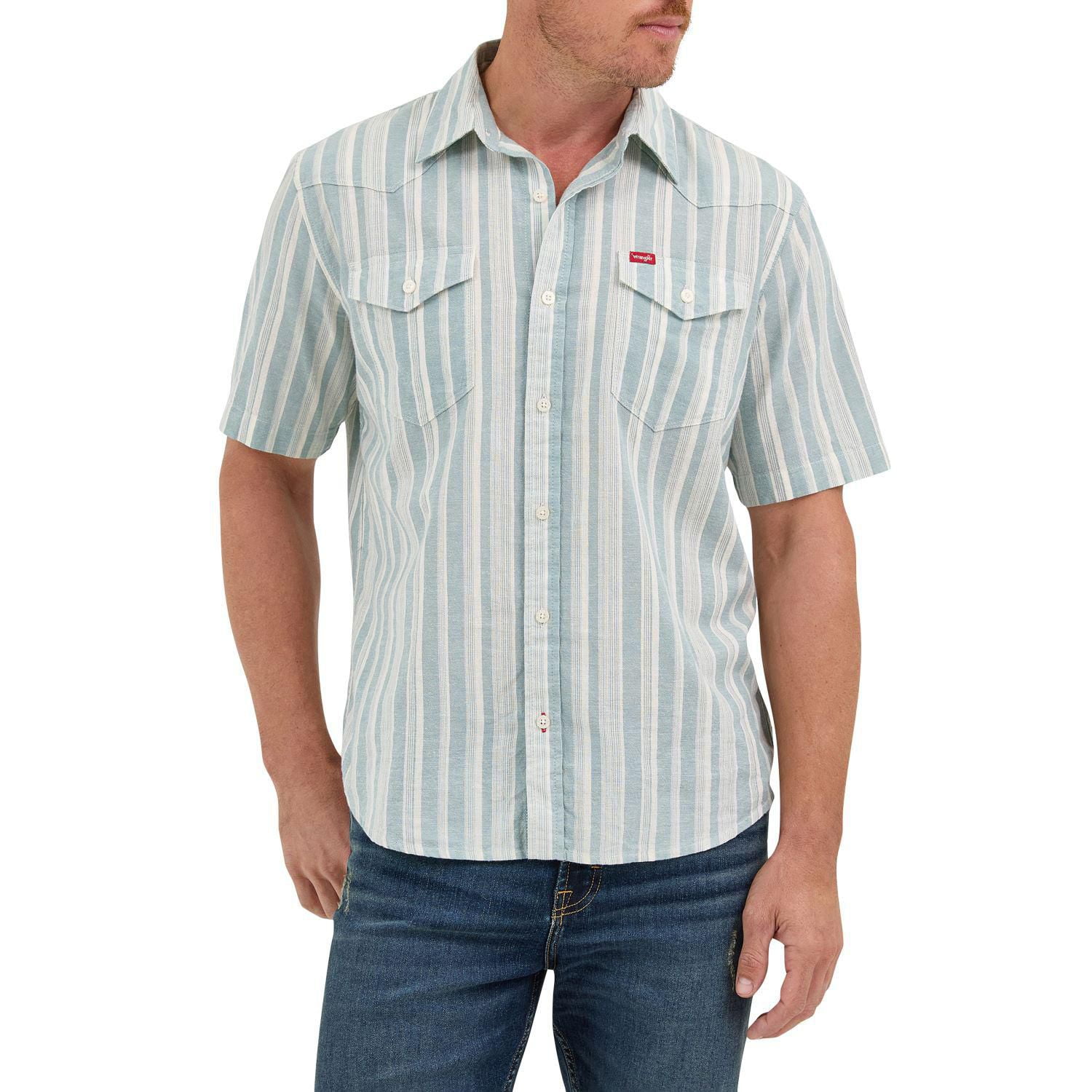 Wrangler Men's Short Sleeve Western Shirt