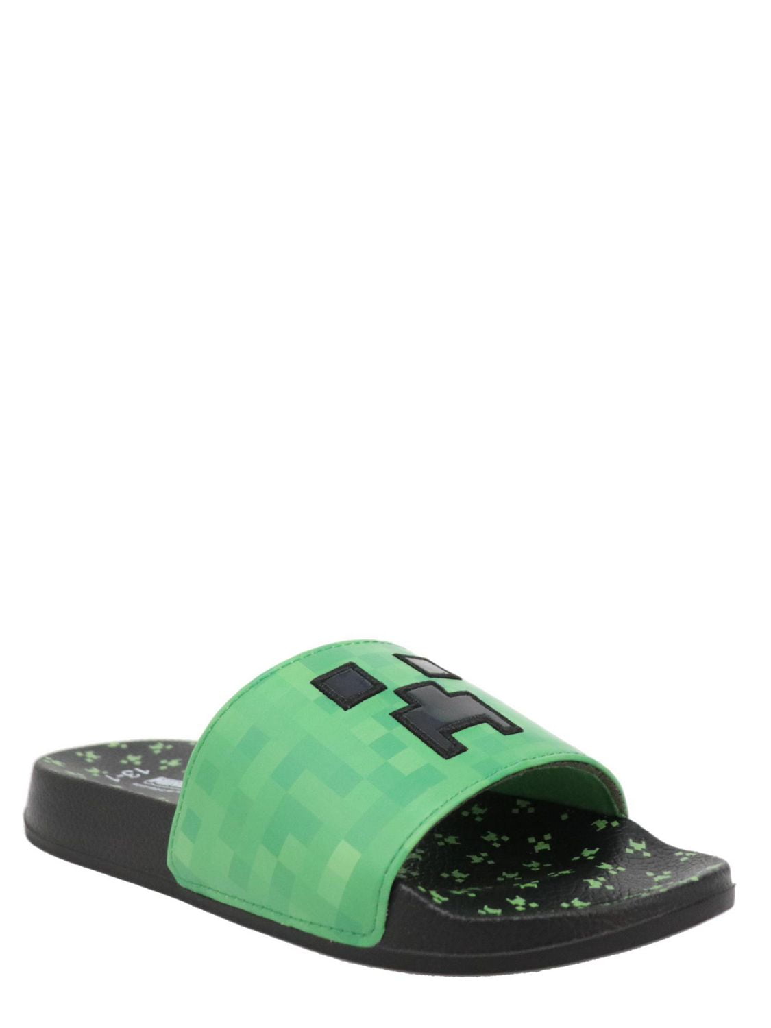 Official Minecraft Boys Slides, Available in Sizes: 11/12, 13/1, 2/3