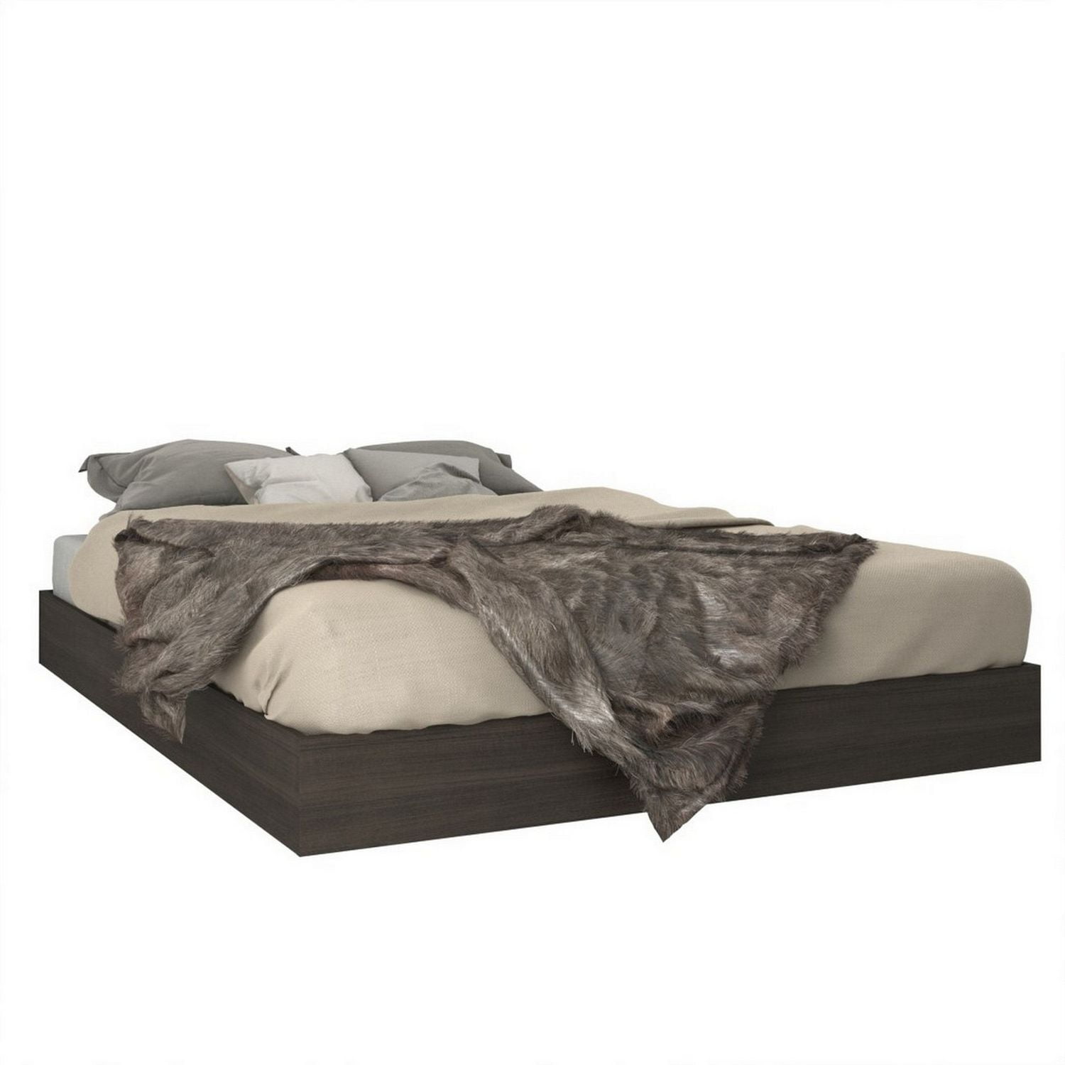 Nexera Tribeca Queen Size Platform Ebony Bed | Walmart Canada