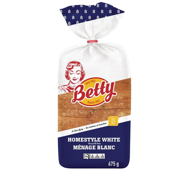Betty Homestyle White Bread 2 x 675 g