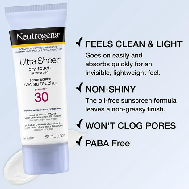 Neutrogena Sunscreen Lotion SPF 30, Ultra Sheer Dry-Touch Sun