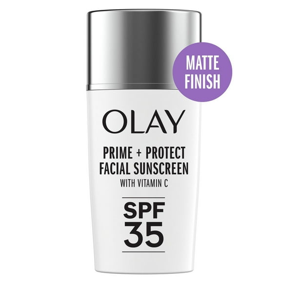 Olay Prime & Protect SPF 35 Face Sunscreen , Matte Finish SPF Makeup Primer and Lightweight Sunscreen for All Skin Types, 40ML