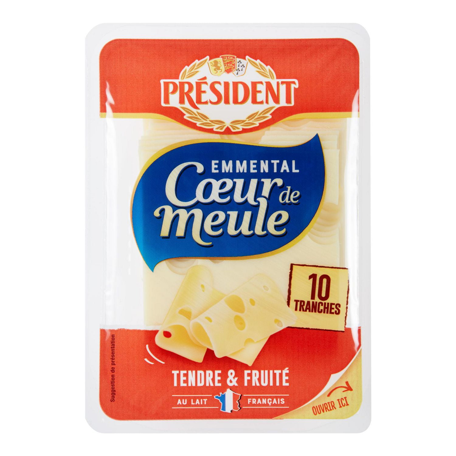 Président Natural Emmental Natural Cheese Slices, 150 g