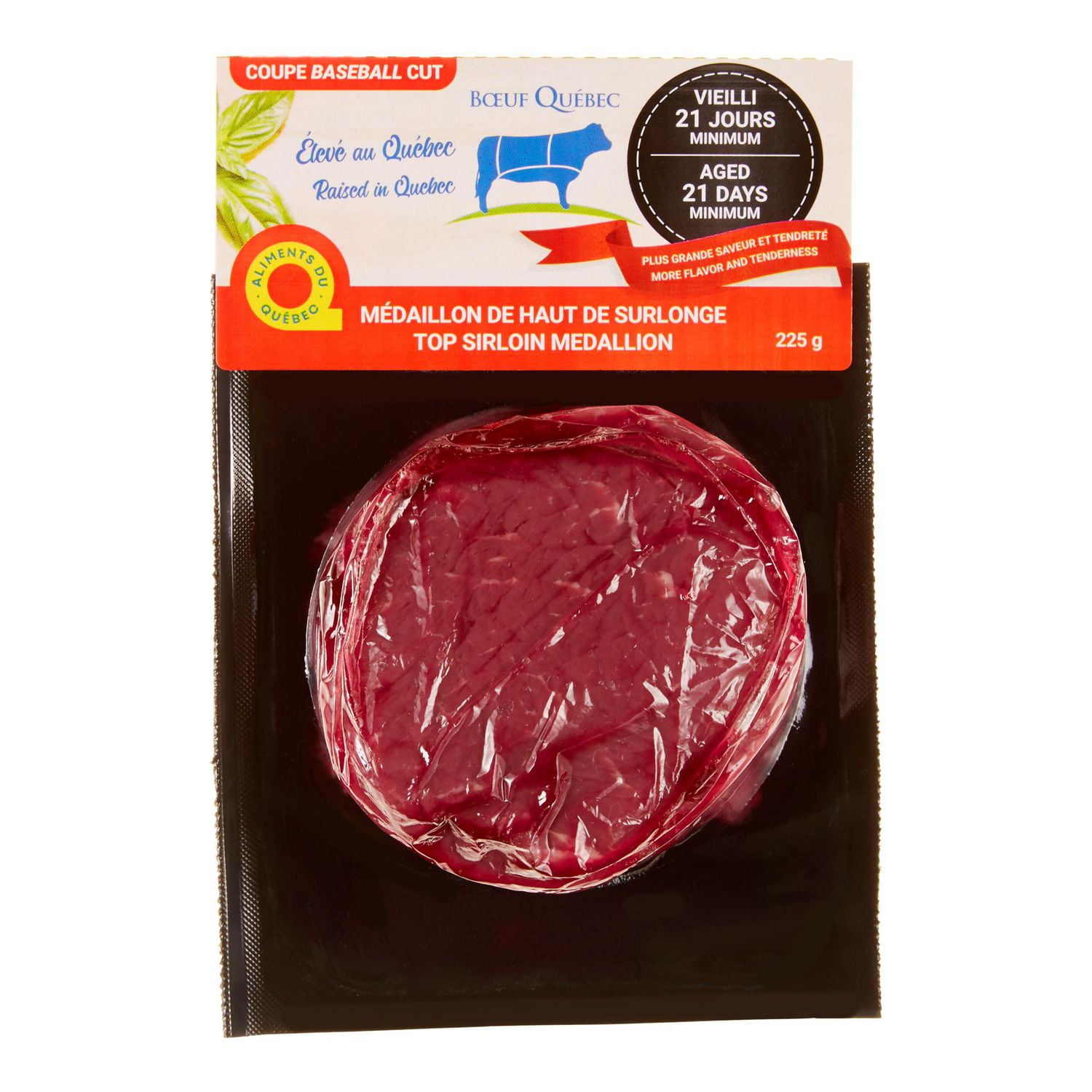 Boeuf Quebec Top Sirloin Medallion, 225 g