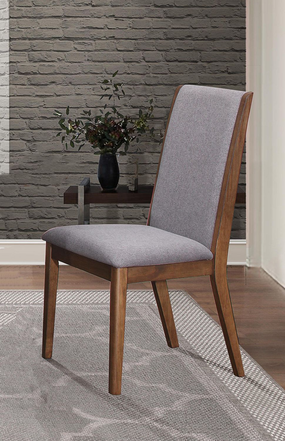 Topline Home Furnishings Grey British Midcentury Side Chairs Walmart