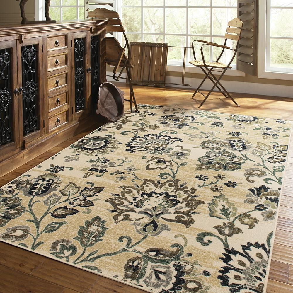 hometrends Jacobean Neutral Area Rug, 5' x 7' Walmart Canada