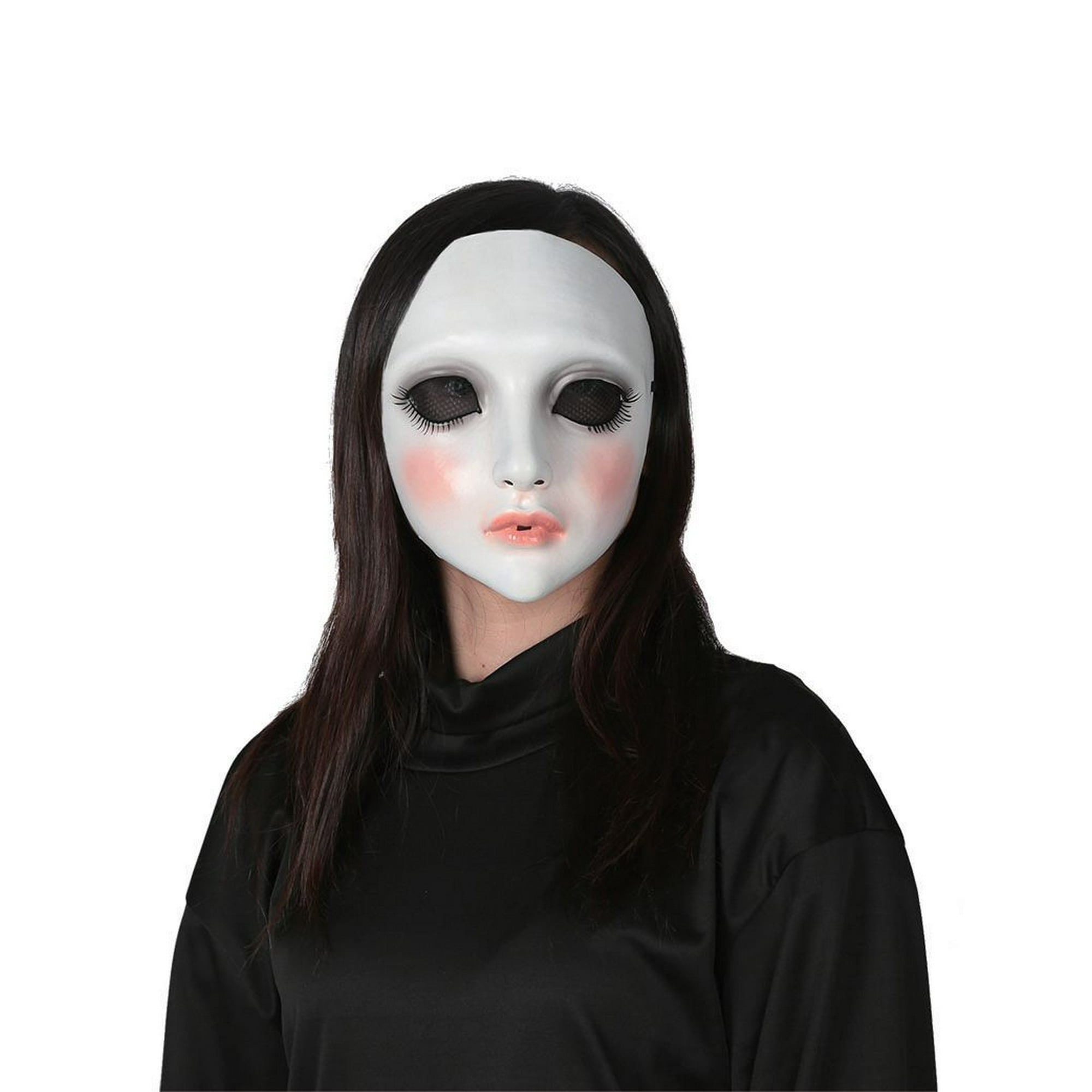 Womens Black Decorative 3/4 Glass Frame Eye Masks Female Halloween Costume