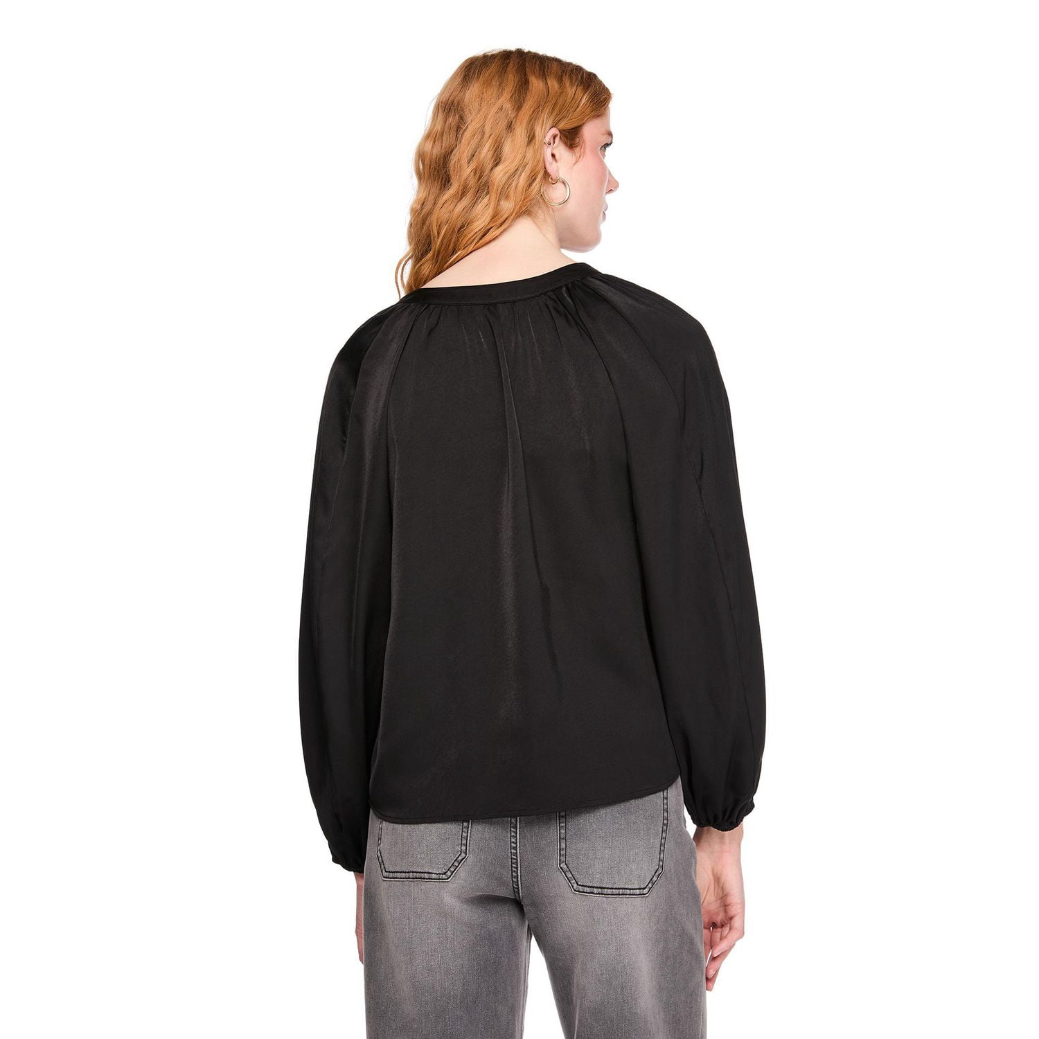 George Women's Satin Tie Blouse