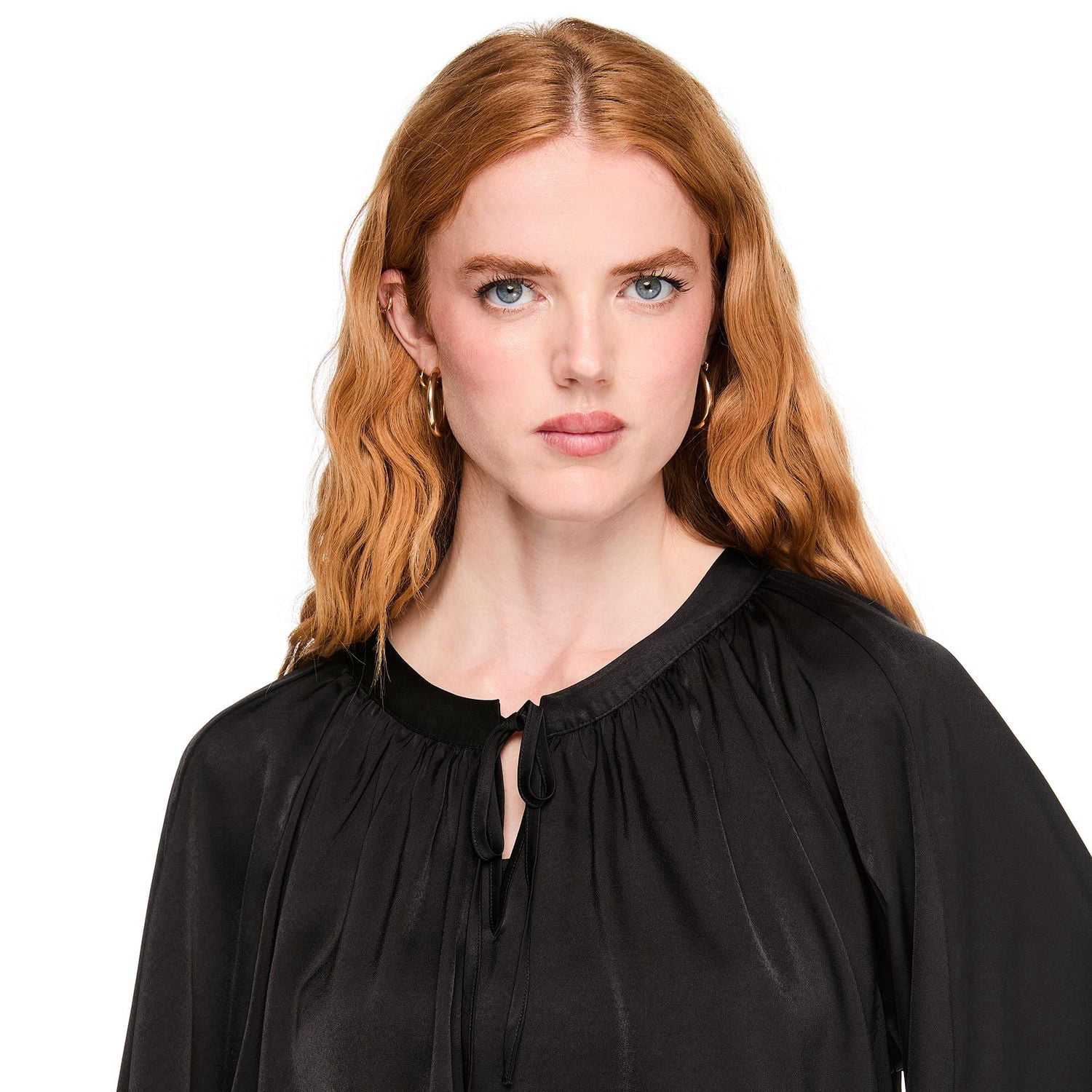 George Women's Satin Tie Blouse