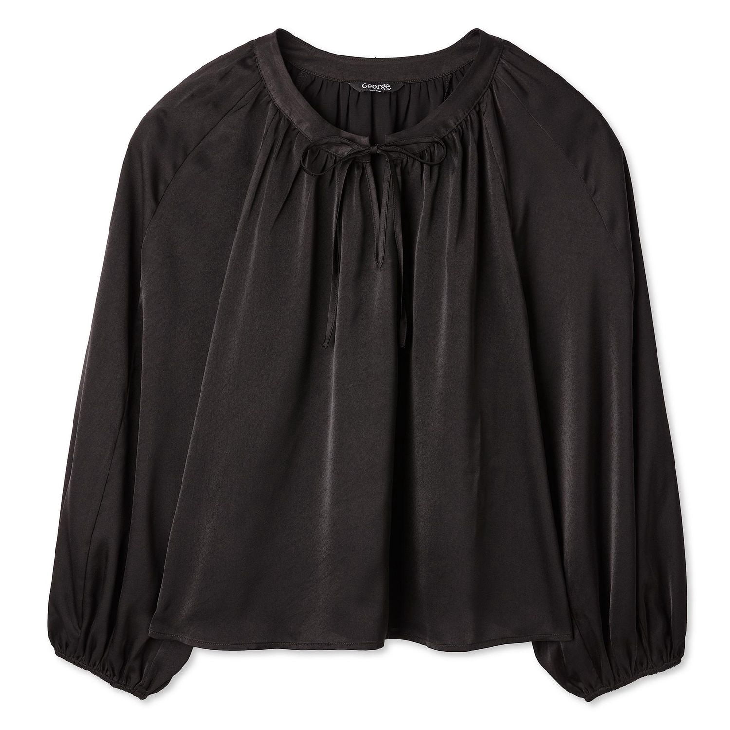 George Women's Satin Tie Blouse