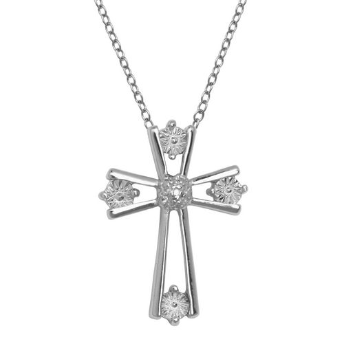 PAJ Sterling Silver Cross Pendant with Diamond Accent | Walmart Canada