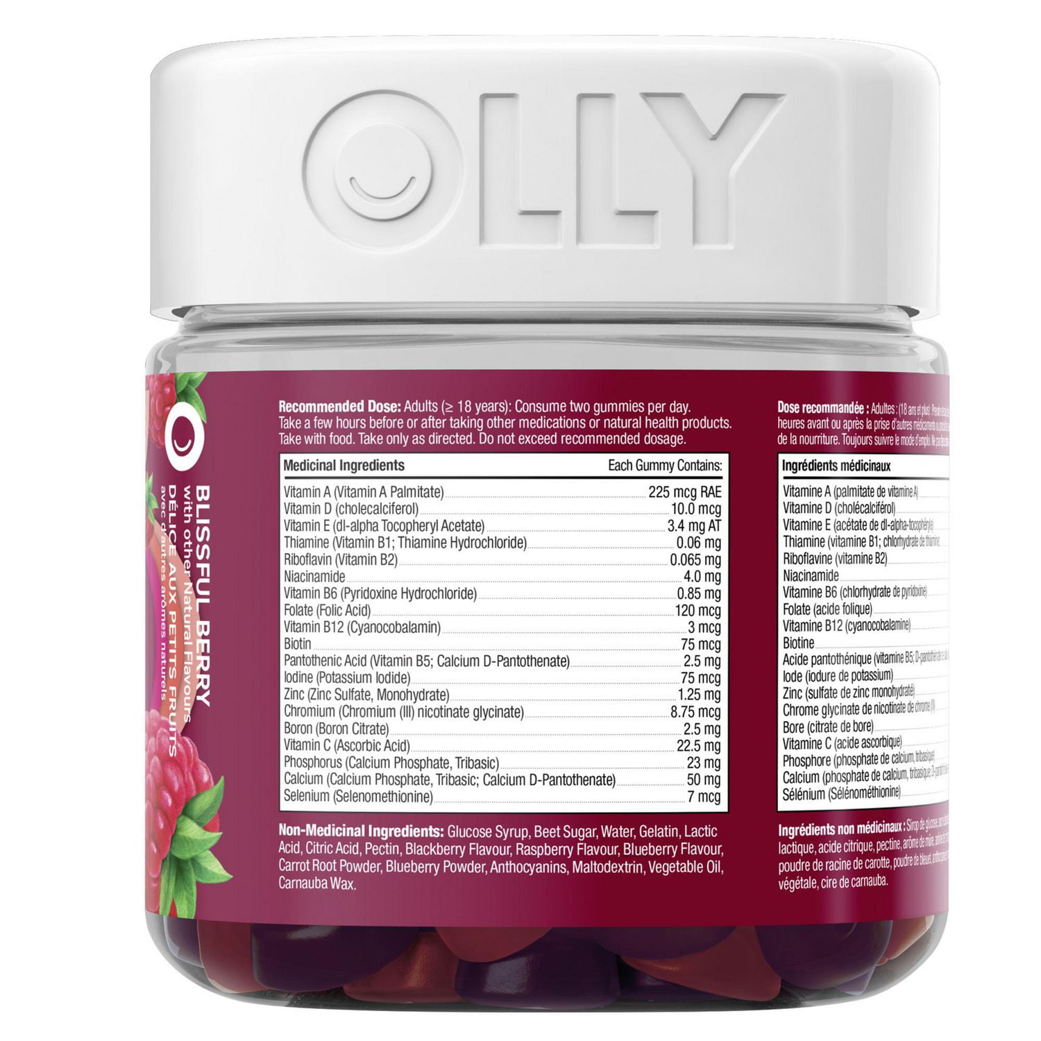 Olly Blissful Berry Women's Multi Vitamin, 45 day supply Vitamin