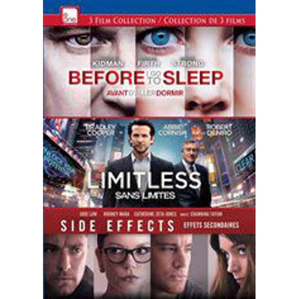 Ensemble de 3 DVD « Avant d'aller dormir », « Sans limites » et « Effets secondaires »