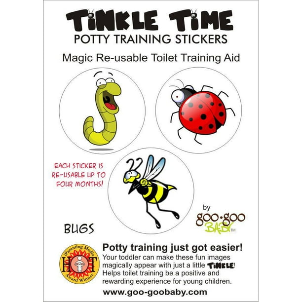 Autocollants magiques et réutilisables d'apprentissage au pot Tinkle Time de Goo-Goo pour bébés