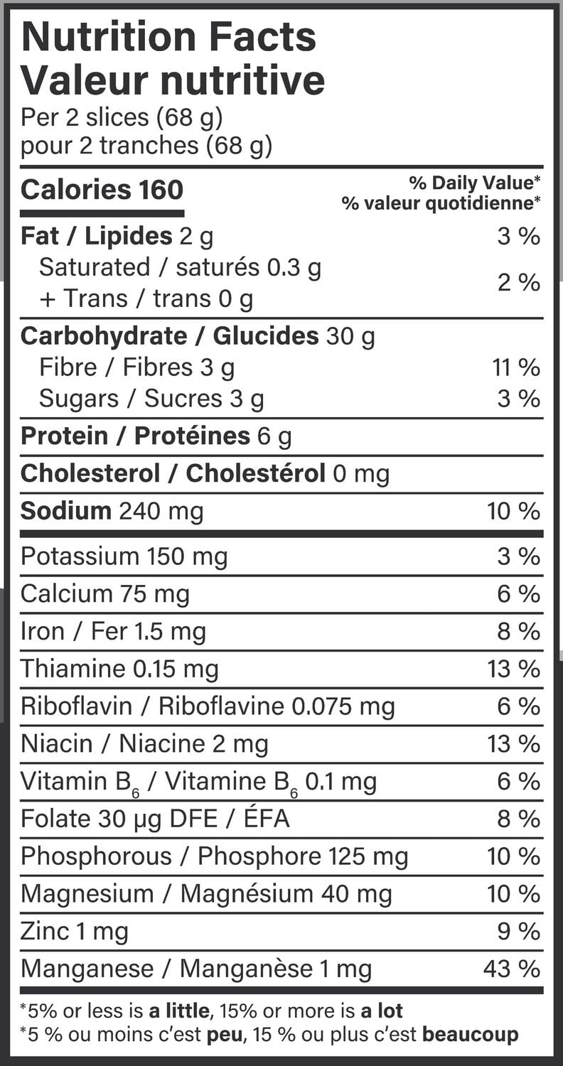 Pain à sandwich à 100 % de blé entier tranché mince Dempster’s® 675 g
