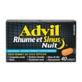 thumbnail image 2 of Advil Cold & Sinus Nighttime Caplets with Fever Relief, Nasal Decongestant, and Antihistamine, 40 Count, 2 of 7