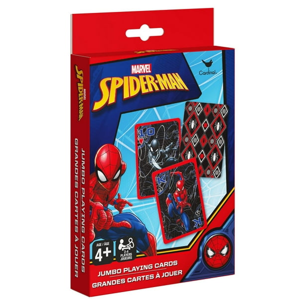 Spider-Man, Grandes cartes à jouer, pour les familles et les enfants à  partir de 4 ans 