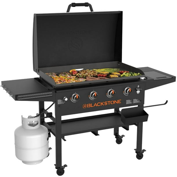 Black Friday Gas Grills On Sale Blackstone 4-Burner, 36” Propane Griddle with Hood and Omnivore Griddle