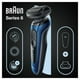 Rasoir électrique Braun Series 6 6020s avec lame de précision, peau sèche et mouillée, rasoir à grille rechargeable et sans cordon, bleu 1 CT – image 2 sur 7