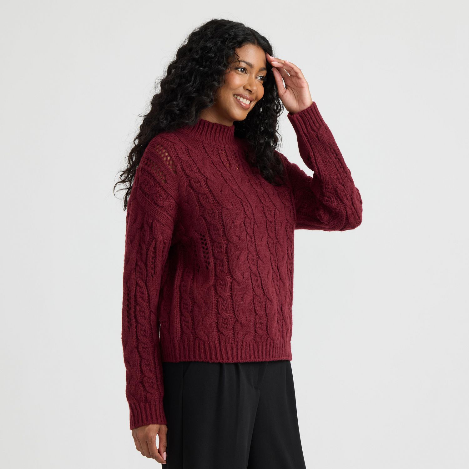 Pull à col montant et manches longues de Mexx pour femmes
