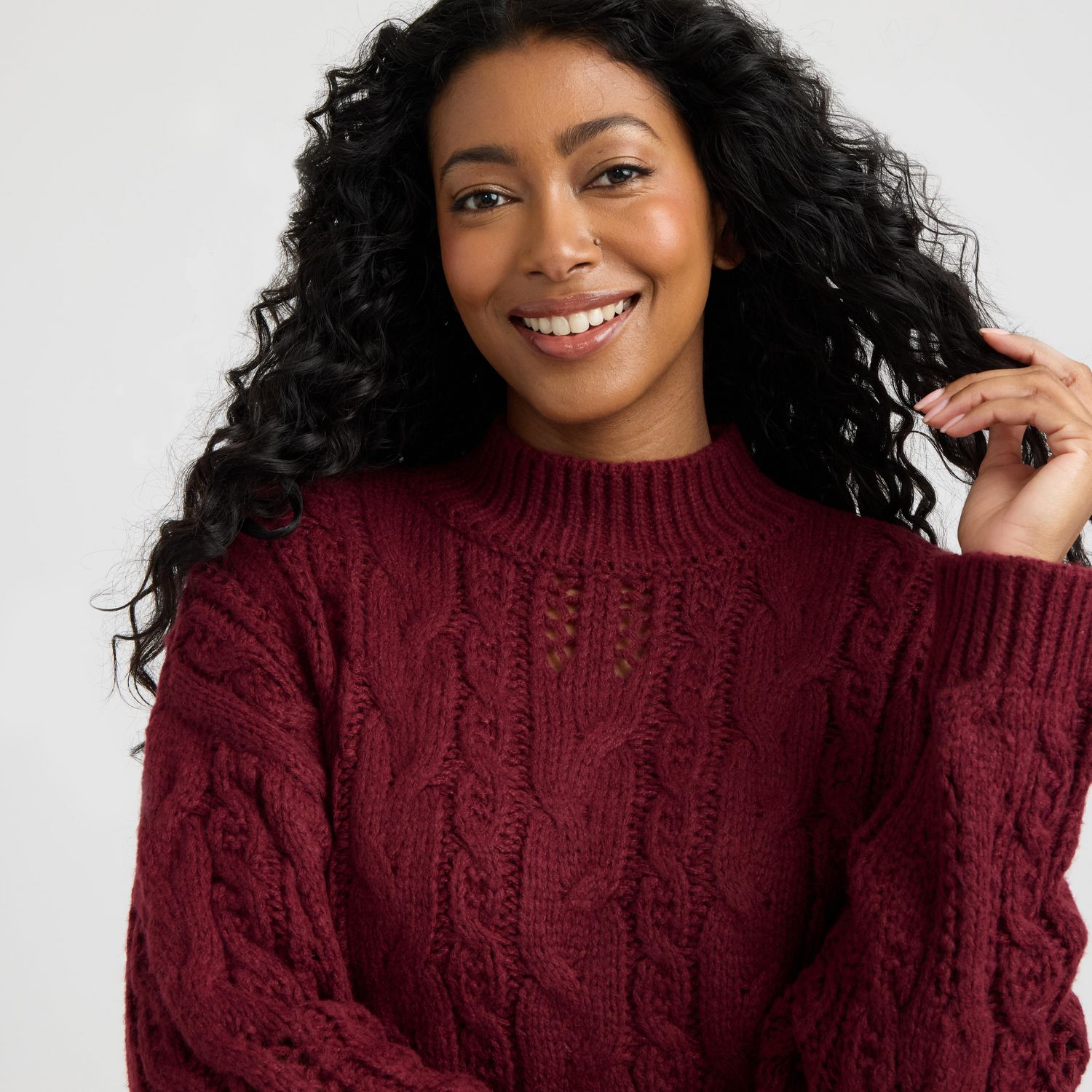 Pull à col montant et manches longues de Mexx pour femmes