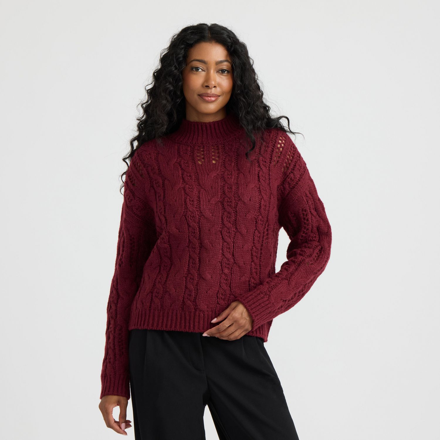 Pull à col montant et manches longues de Mexx pour femmes