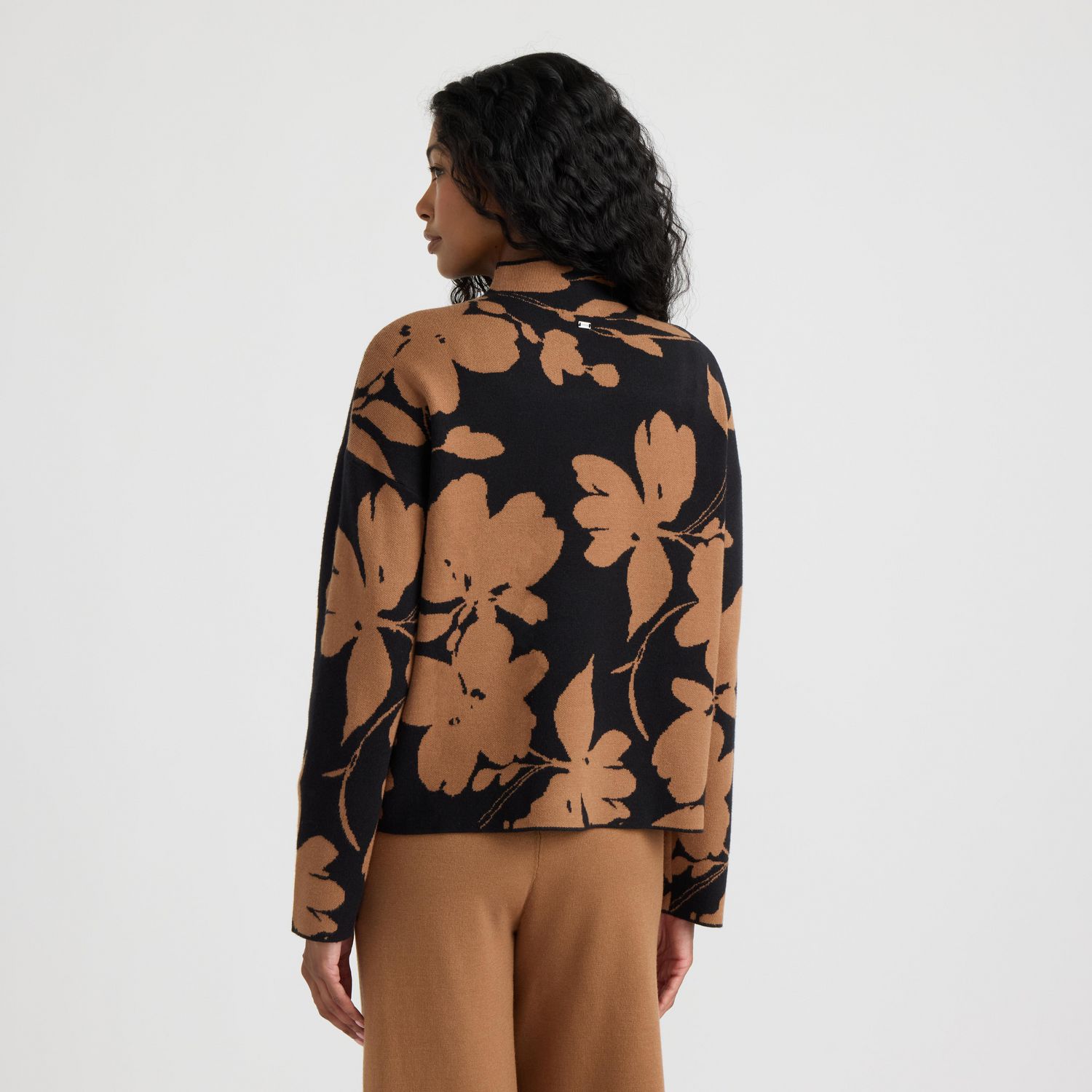 Chandail à manches longues et col cheminée en intarsia de Mexx pour femmes