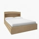 Lit double Alegria de Nexera à rangement intégré avec tête de lit en érable naturel – image 1 sur 3