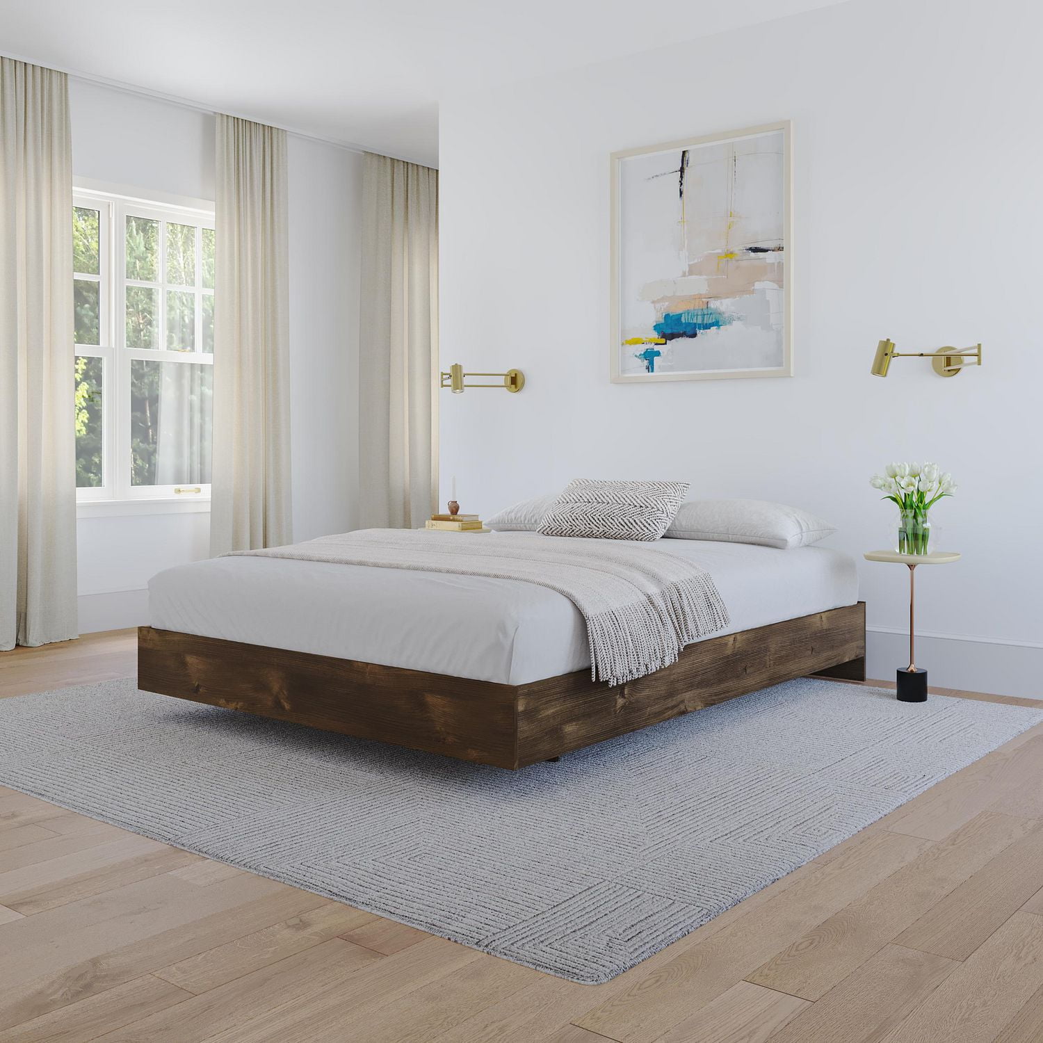 Nexera Nocce Collection Queen Size Brown Platform Bed Canada Zoomed Image