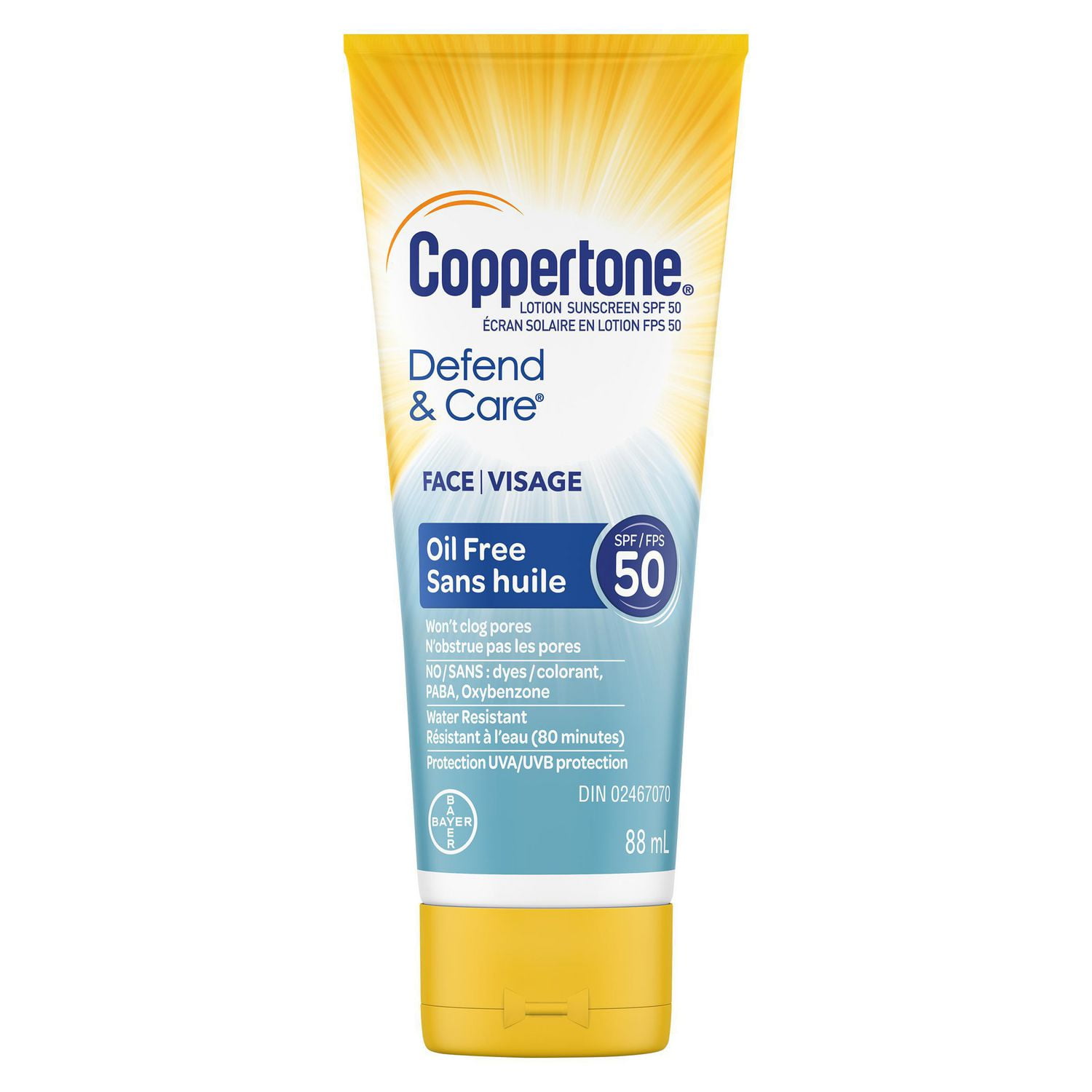Coppertone® Sunscreen Lotion SPF 50+ Defend & Care Face Walmart Canada